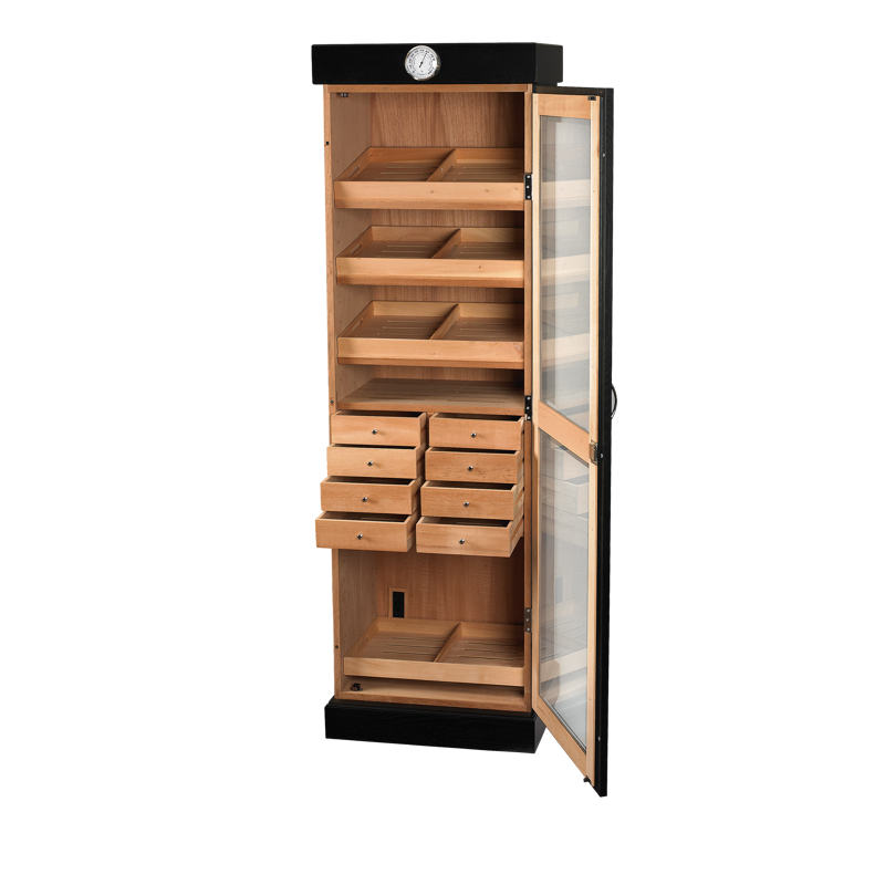 Humidor Supreme Display Tower Humidor 3000 Black